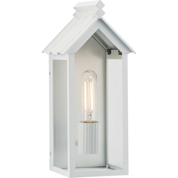 Point Dume-Dunemere One Light Outdoor Wall Lantern in Shelter White - available from The Lighting Shoppe, trusted by Canadian homeowners