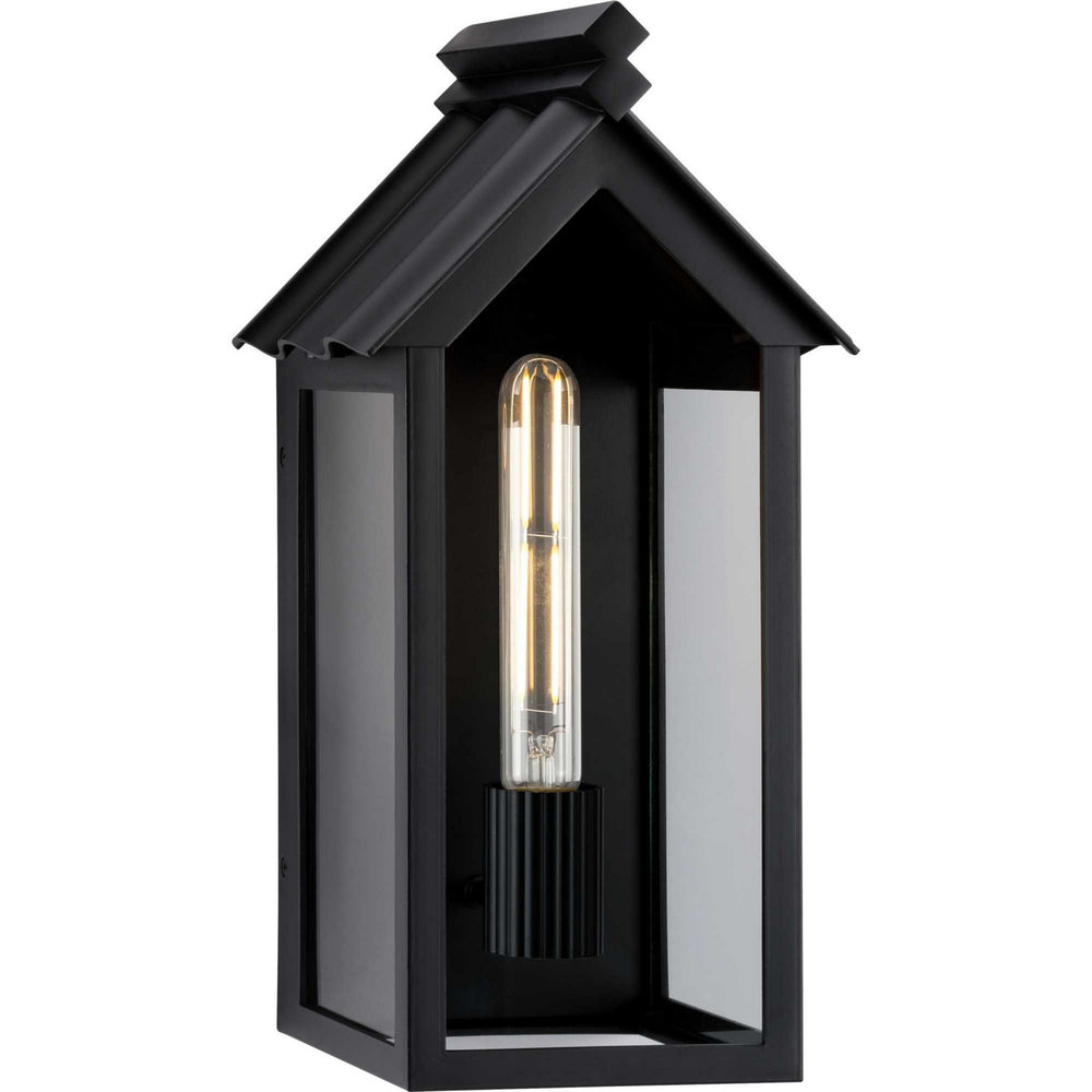 Point Dume-Dunemere One Light Outdoor Wall Lantern in Matte Black - available from The Lighting Shoppe, trusted by Canadian homeowners