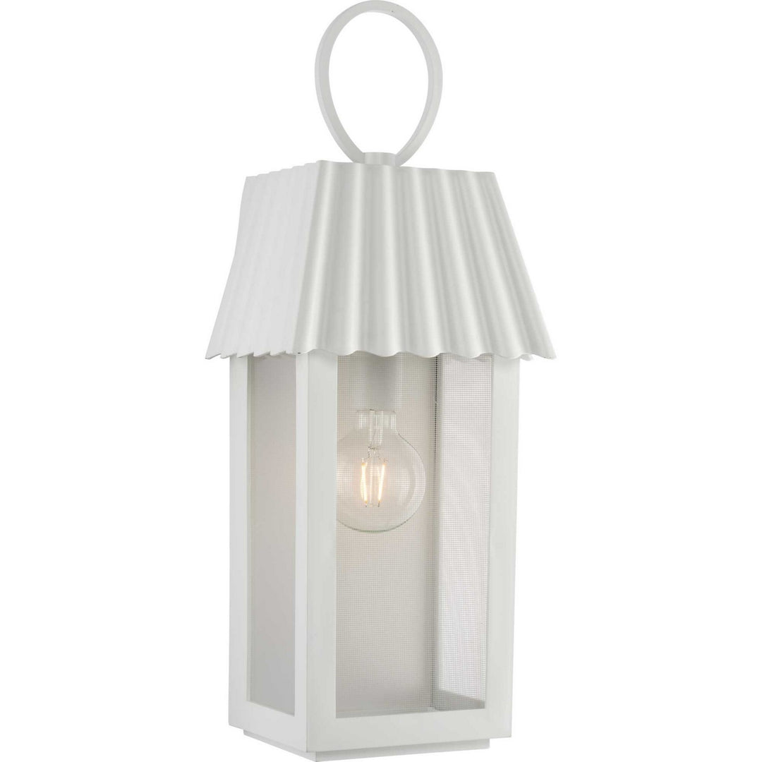 Point Dume-Hook Pond One Light Outdoor Wall Lantern in Shelter White - available from The Lighting Shoppe, trusted by Canadian homeowners