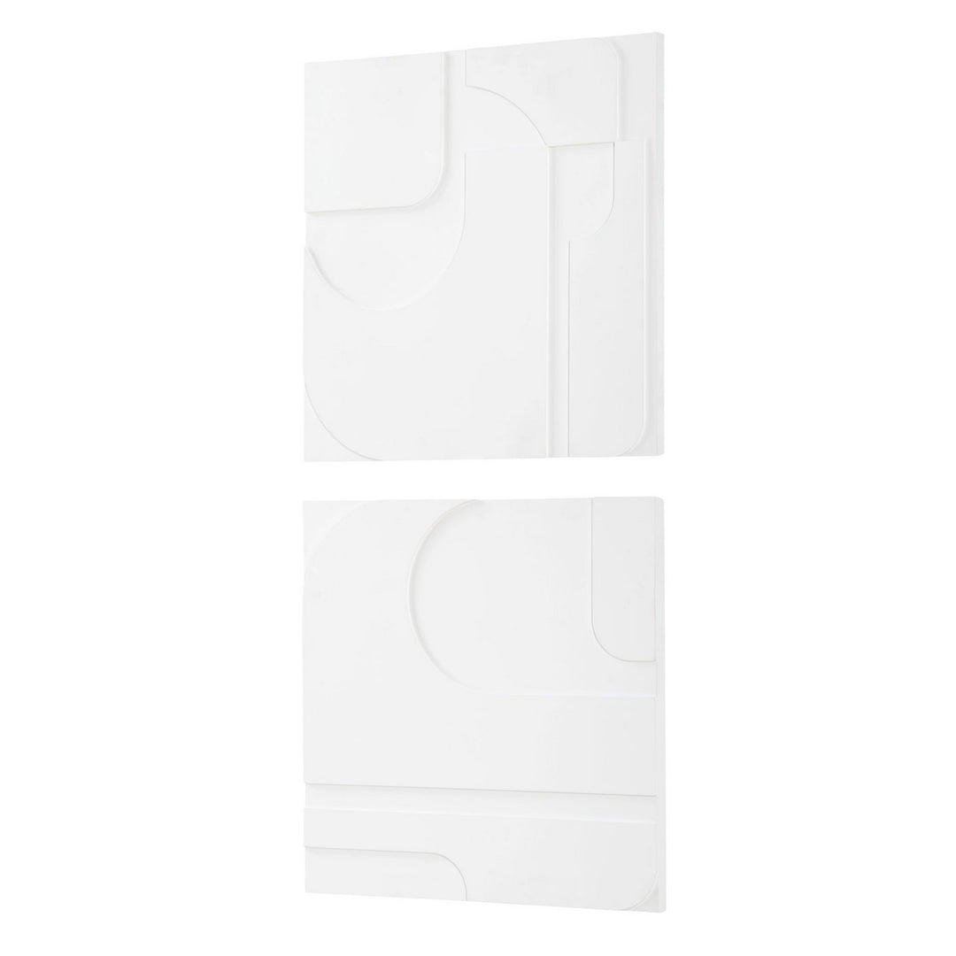 Contours Wall Decor, S/2 in Solid White - available from The Lighting Shoppe, trusted by Canadian homeowners