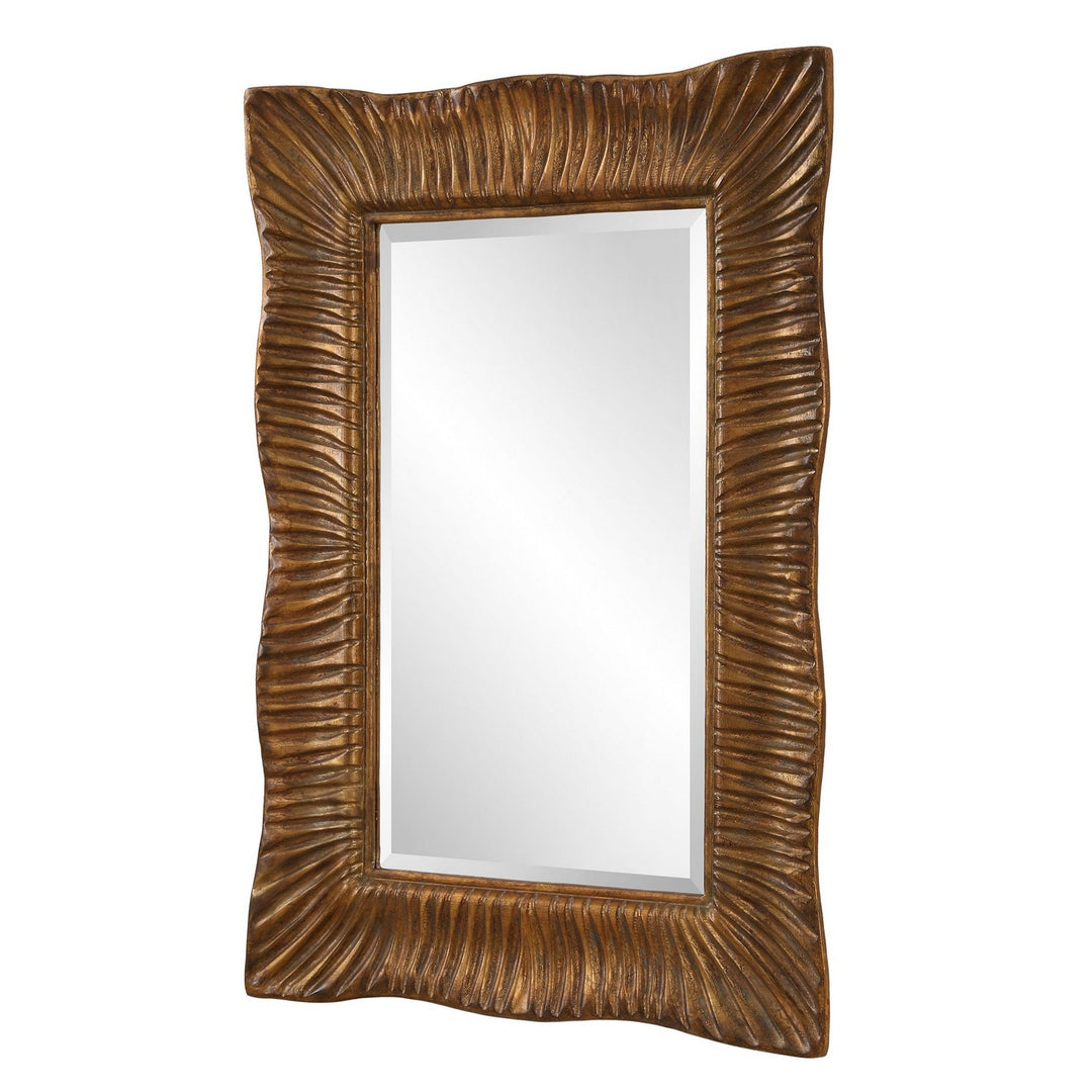 Emerson Mirror in Antiqued Gold Leaf - available from The Lighting Shoppe, trusted by Canadian homeowners
