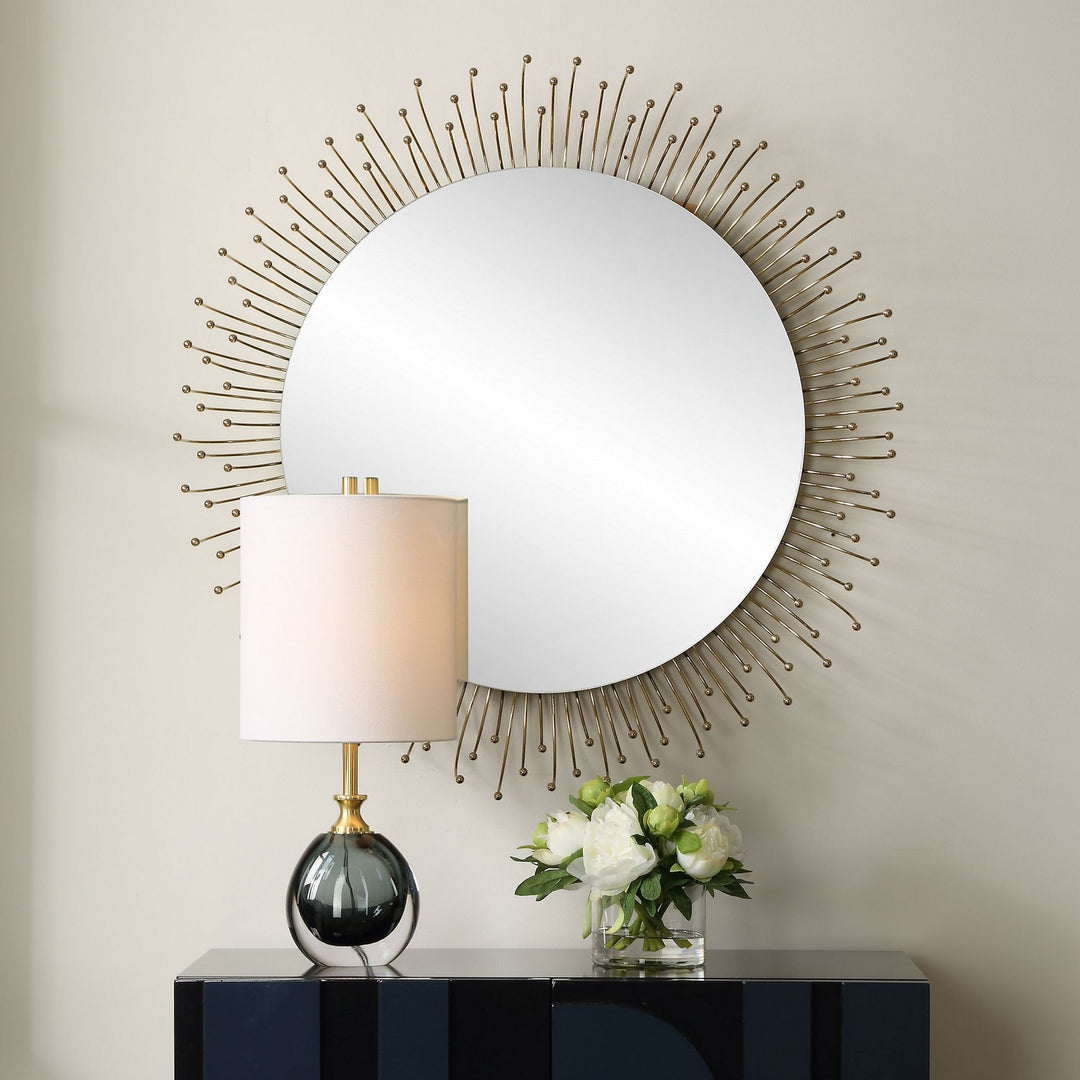 Aga Mirror in Plated Gold - available from The Lighting Shoppe, trusted by Canadian homeowners