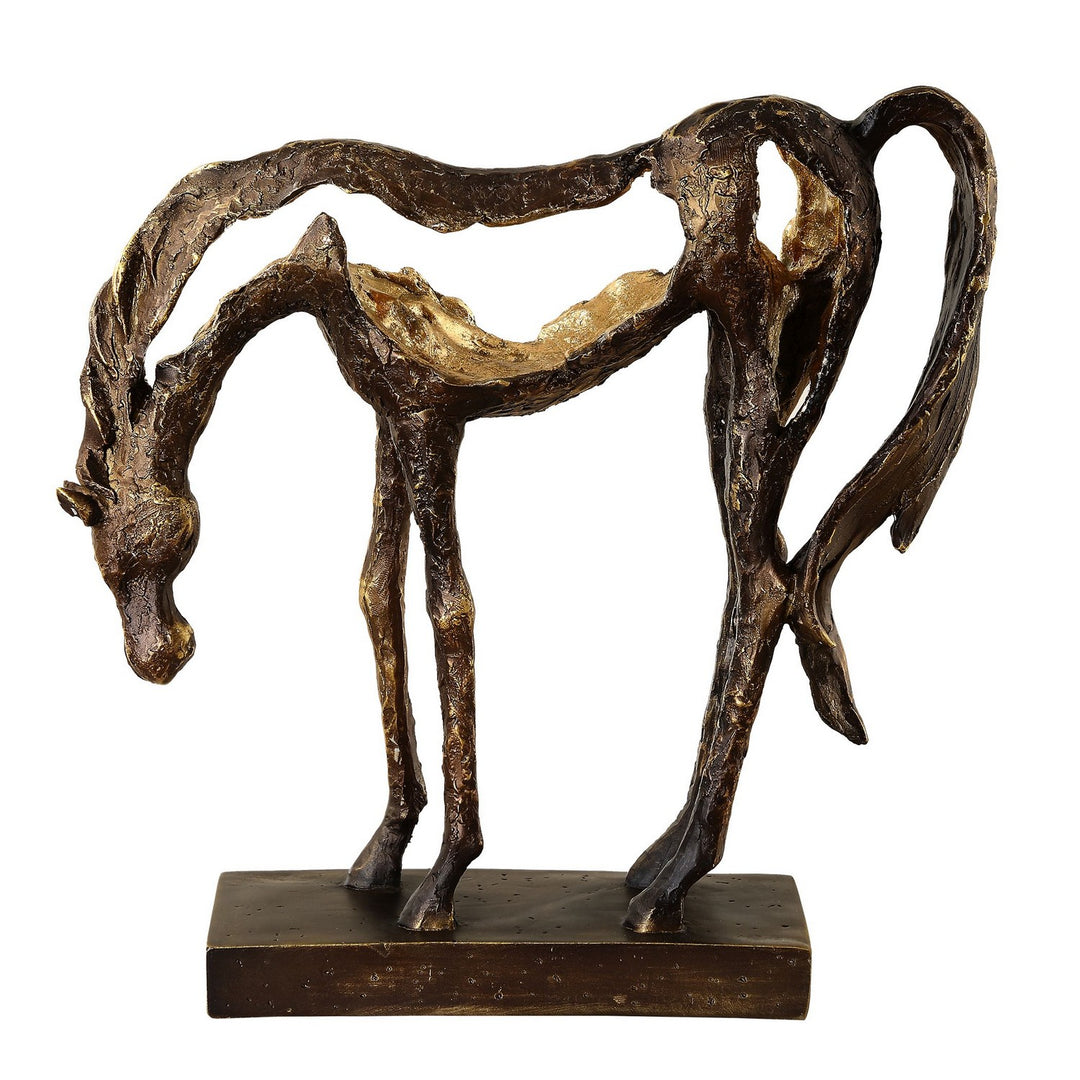 Openly Grazing Sculpture in Antiqued Bronze - available from The Lighting Shoppe, trusted by Canadian homeowners
