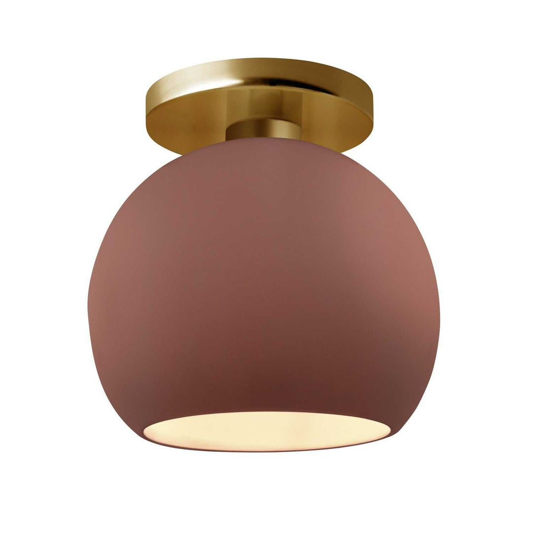 Radiance One Light Semi-Flush Mount in Canyon Clay Justice Designs