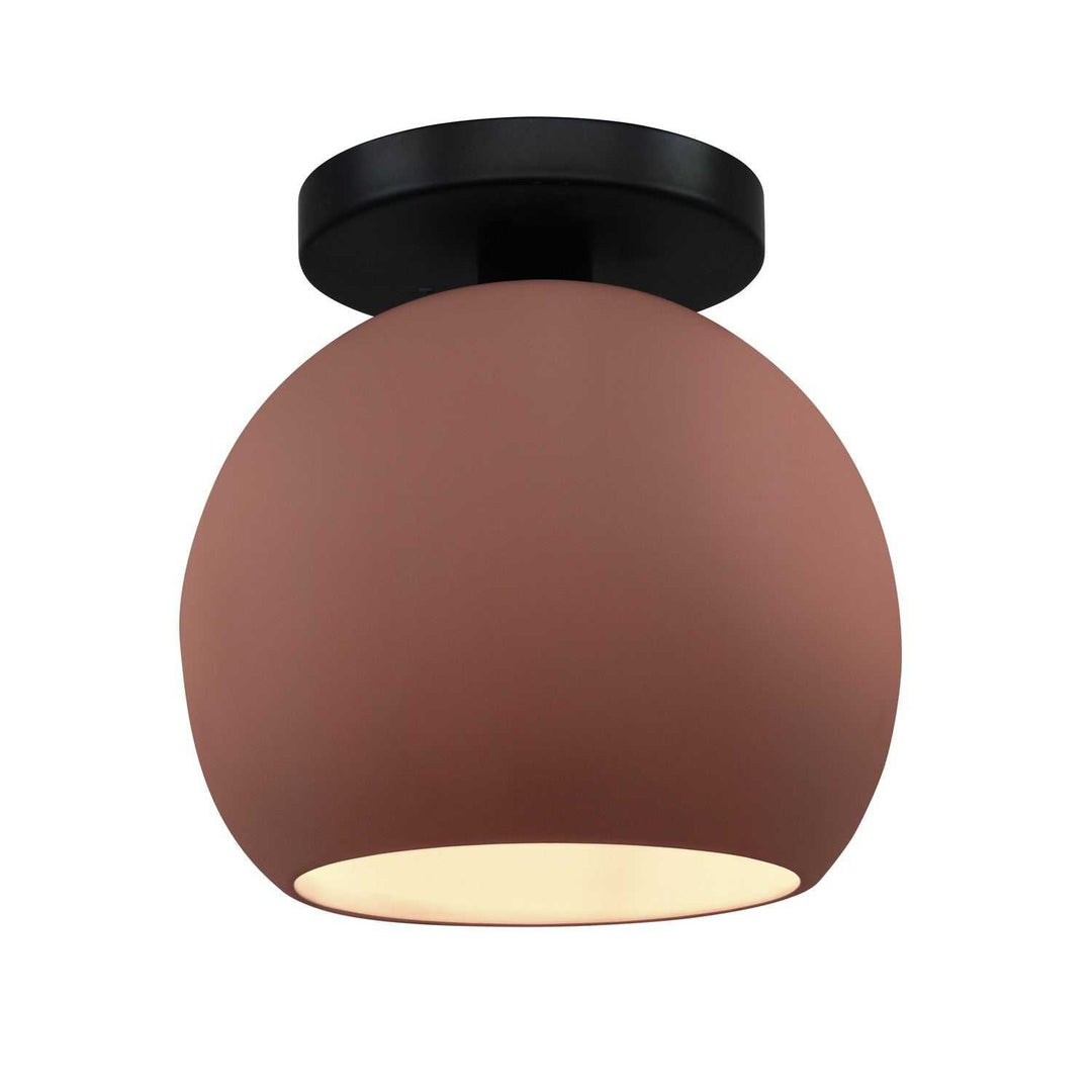 Radiance One Light Semi-Flush Mount in Canyon Clay Justice Designs