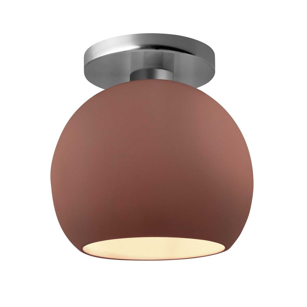 Radiance One Light Semi-Flush Mount in Canyon Clay Justice Designs