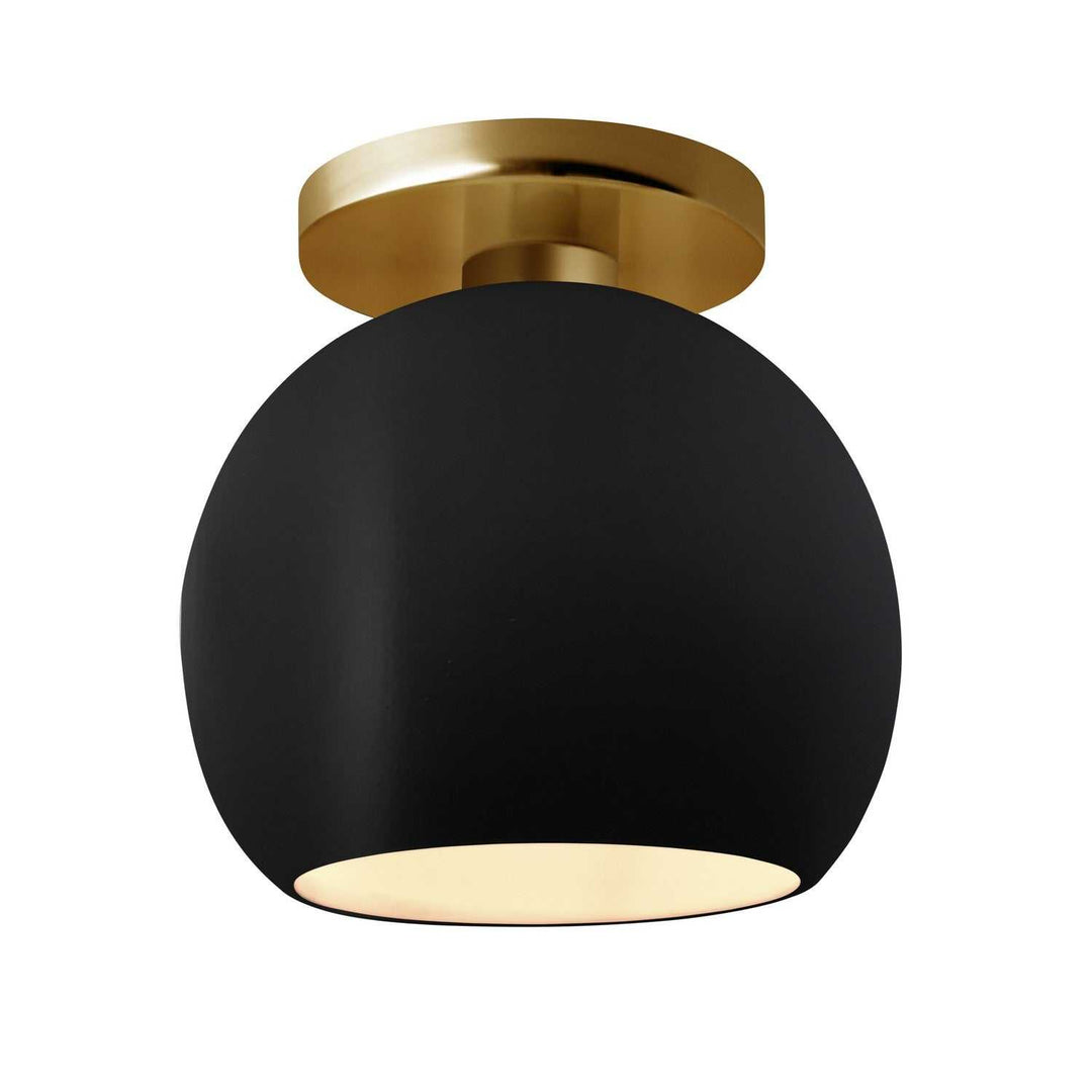 Radiance One Light Semi-Flush Mount in Carbon - Matte Black Justice Designs