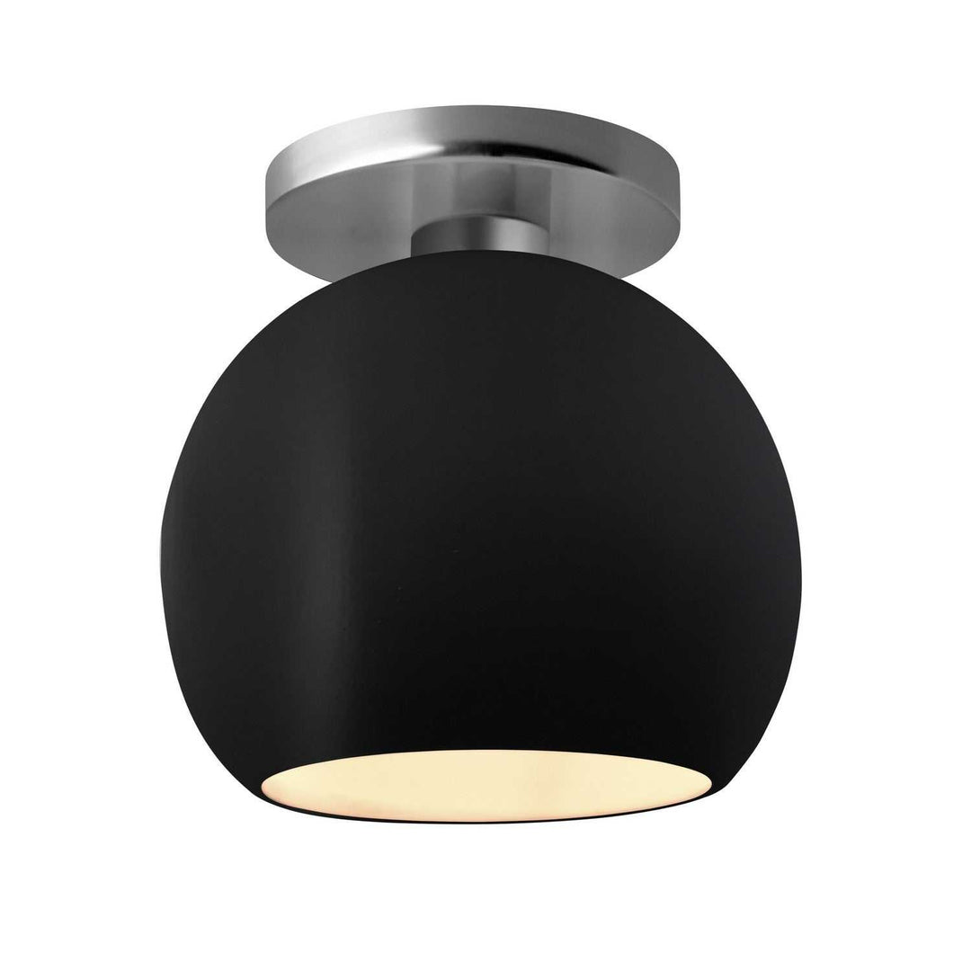 Radiance One Light Semi-Flush Mount in Carbon - Matte Black Justice Designs