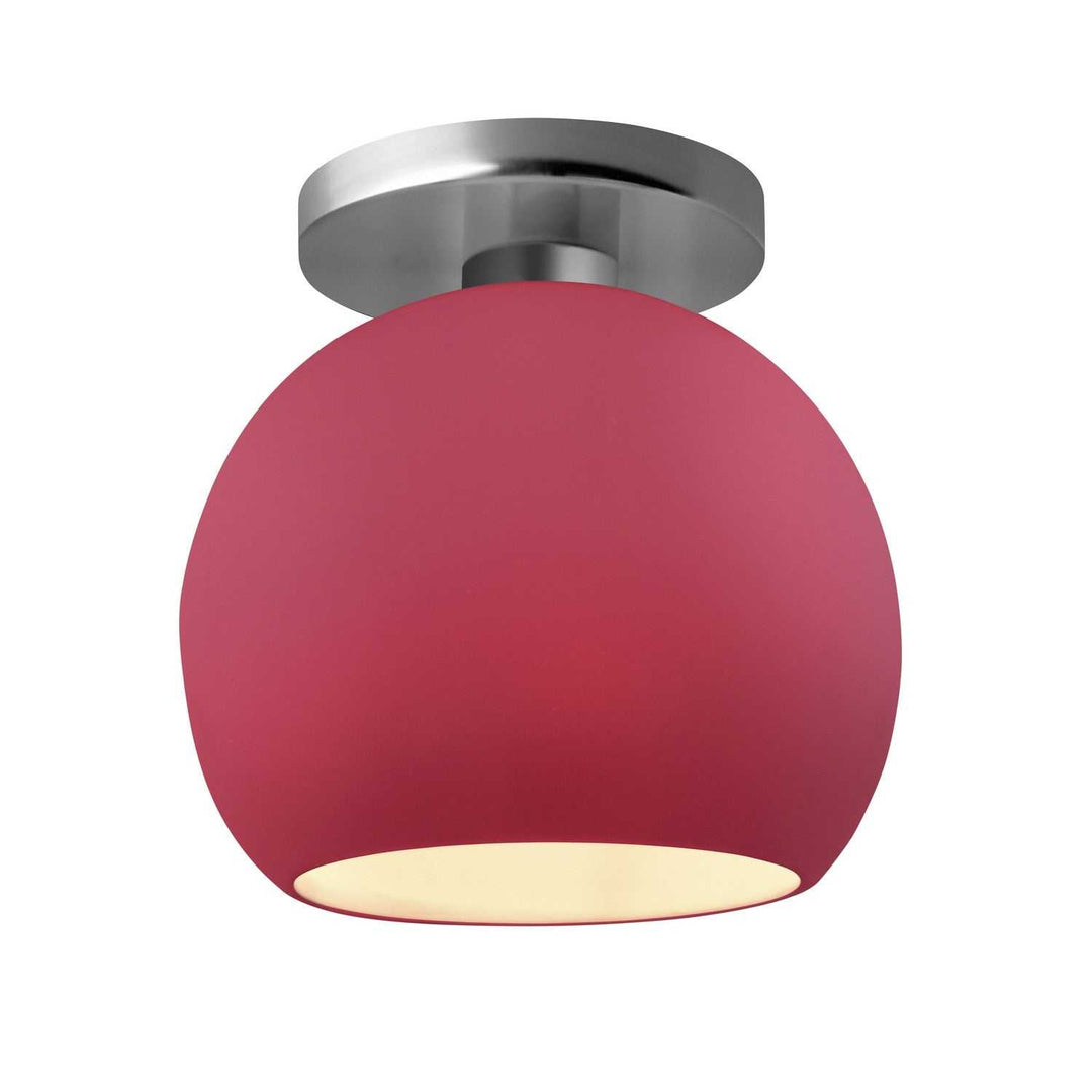 Radiance One Light Semi-Flush Mount in Cerise Justice Designs