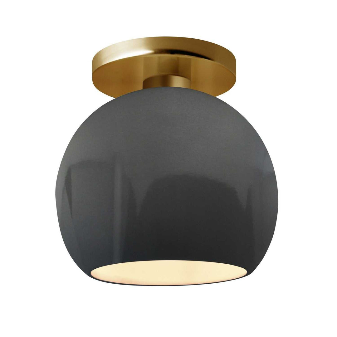 Radiance One Light Semi-Flush Mount in Gloss Grey Justice Designs