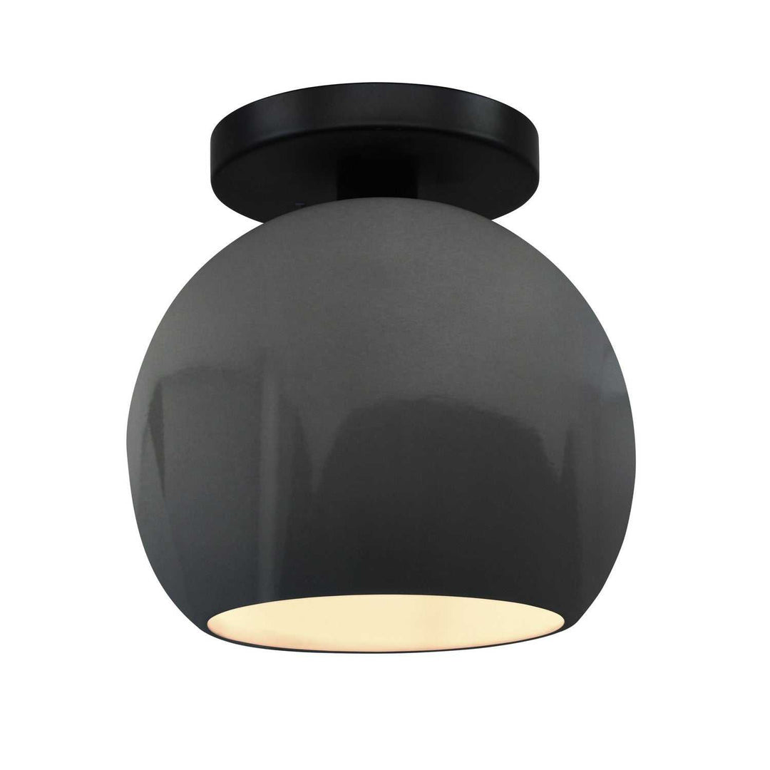 Radiance One Light Semi-Flush Mount in Gloss Grey Justice Designs