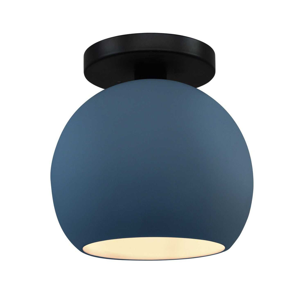 Radiance One Light Semi-Flush Mount in Midnight Sky w/ Matte White Justice Designs