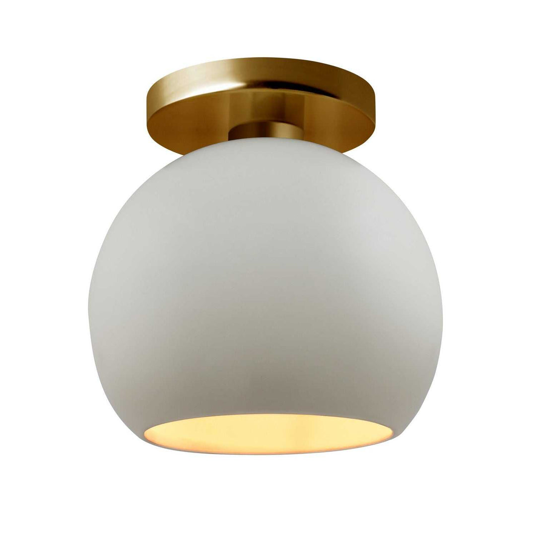 Radiance One Light Semi-Flush Mount in Matte White w/ Champagne Gold Justice Designs