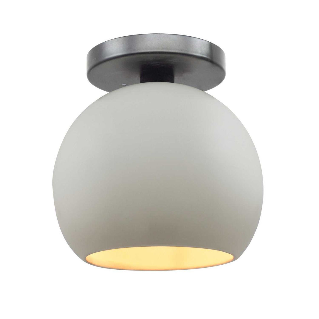 Radiance One Light Semi-Flush Mount in Matte White w/ Champagne Gold Justice Designs