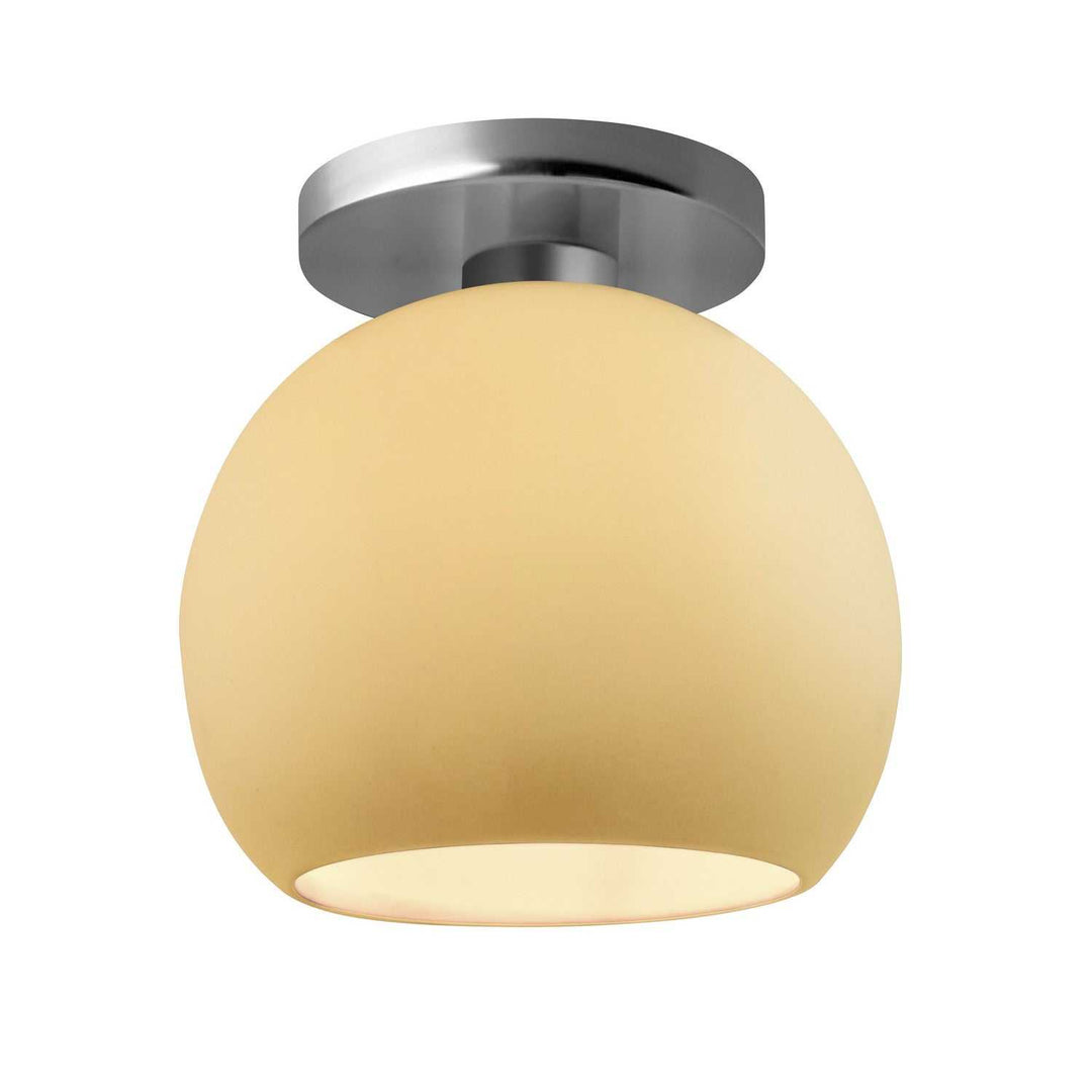 Radiance One Light Semi-Flush Mount in Muted Yellow Justice Designs
