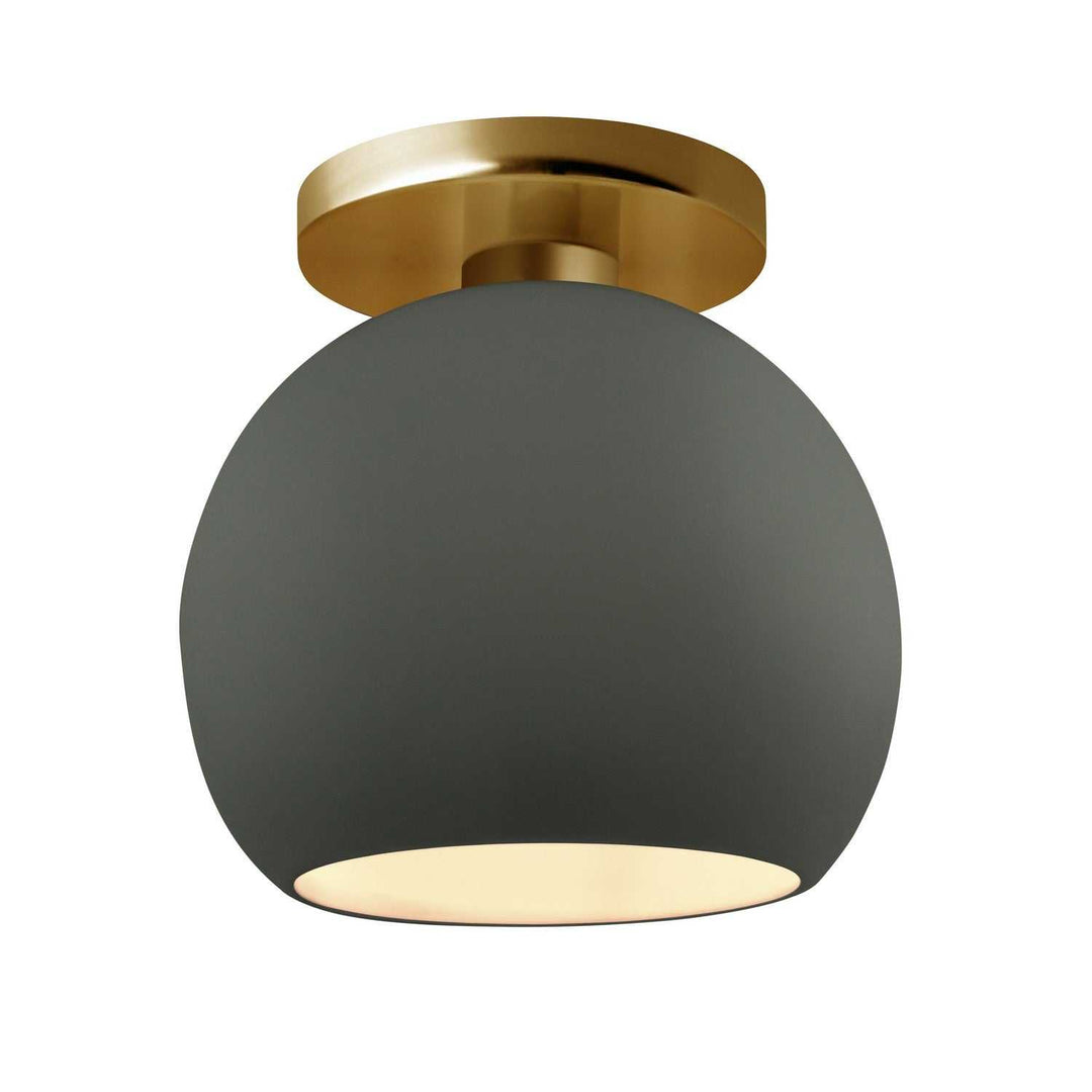 Radiance One Light Semi-Flush Mount in Pewter Green Justice Designs