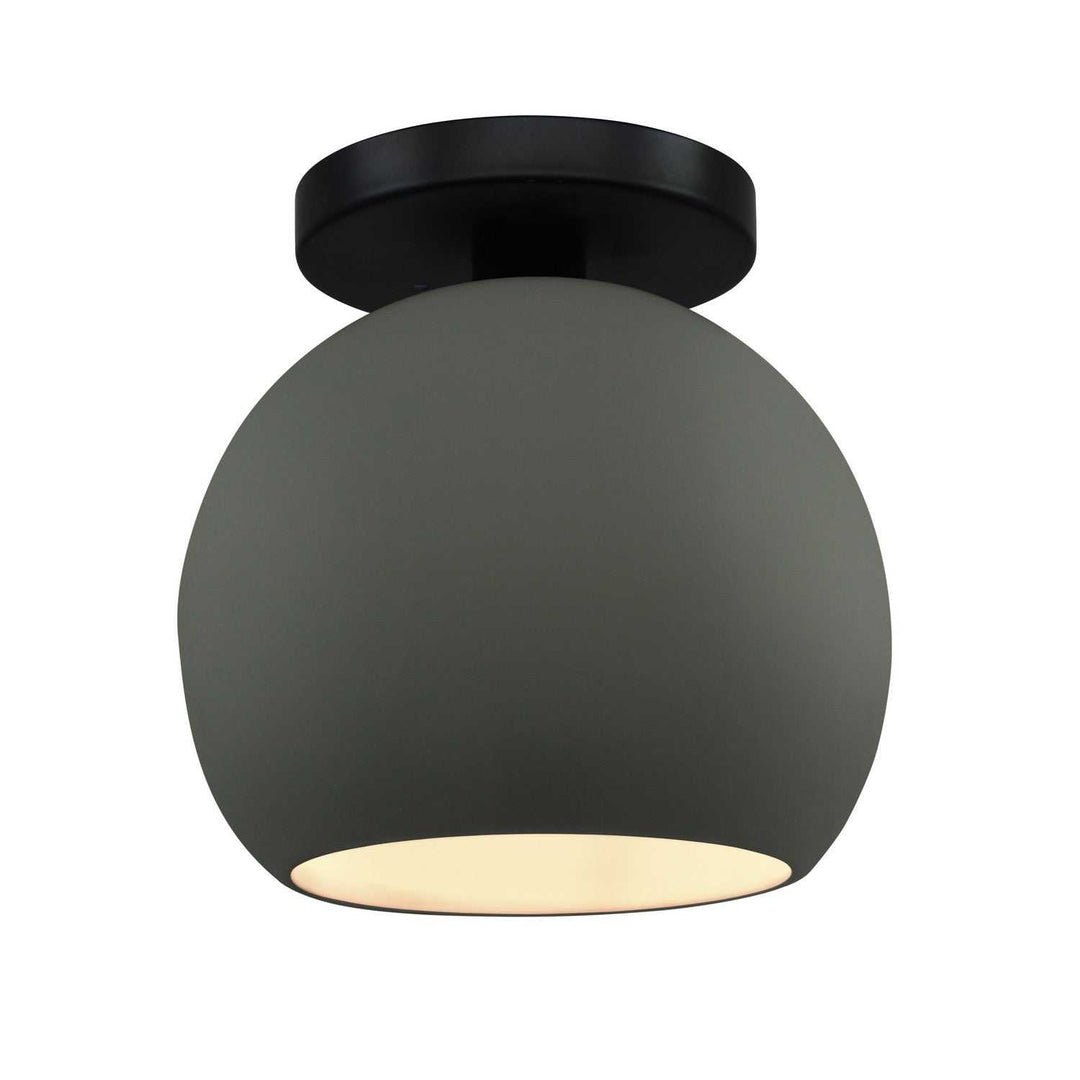 Radiance One Light Semi-Flush Mount in Pewter Green Justice Designs