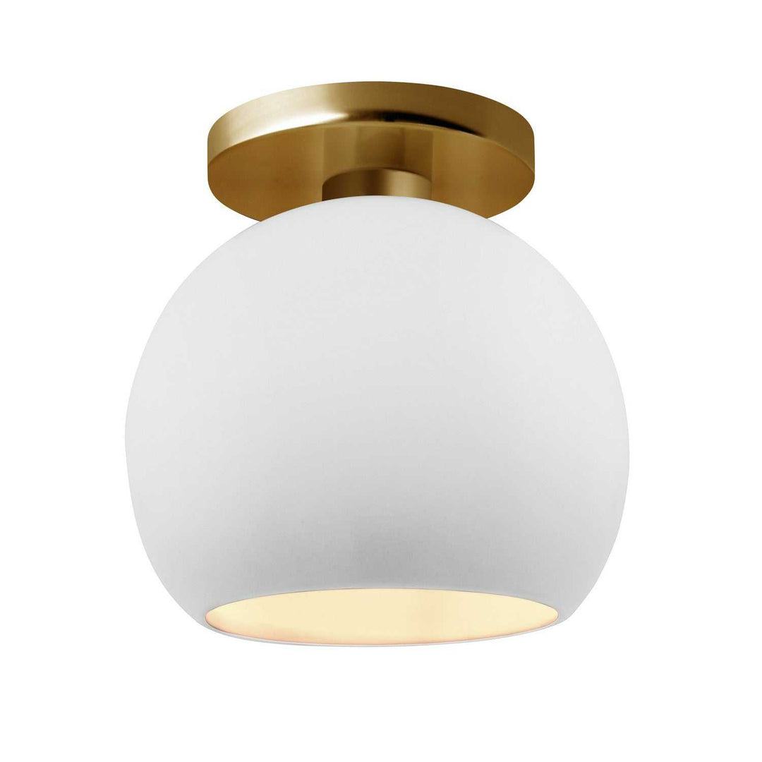 Radiance One Light Semi-Flush Mount in Gloss White Justice Designs