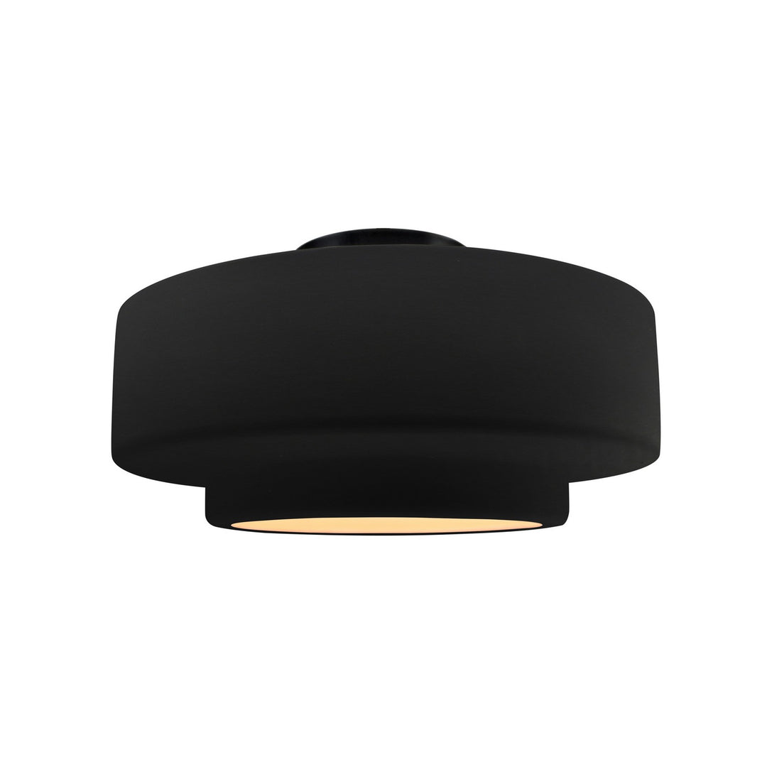 Justice Designs - CER-6363-CRB-MBLK - One Light Semi-Flush Mount - Radiance - Carbon - Matte Black