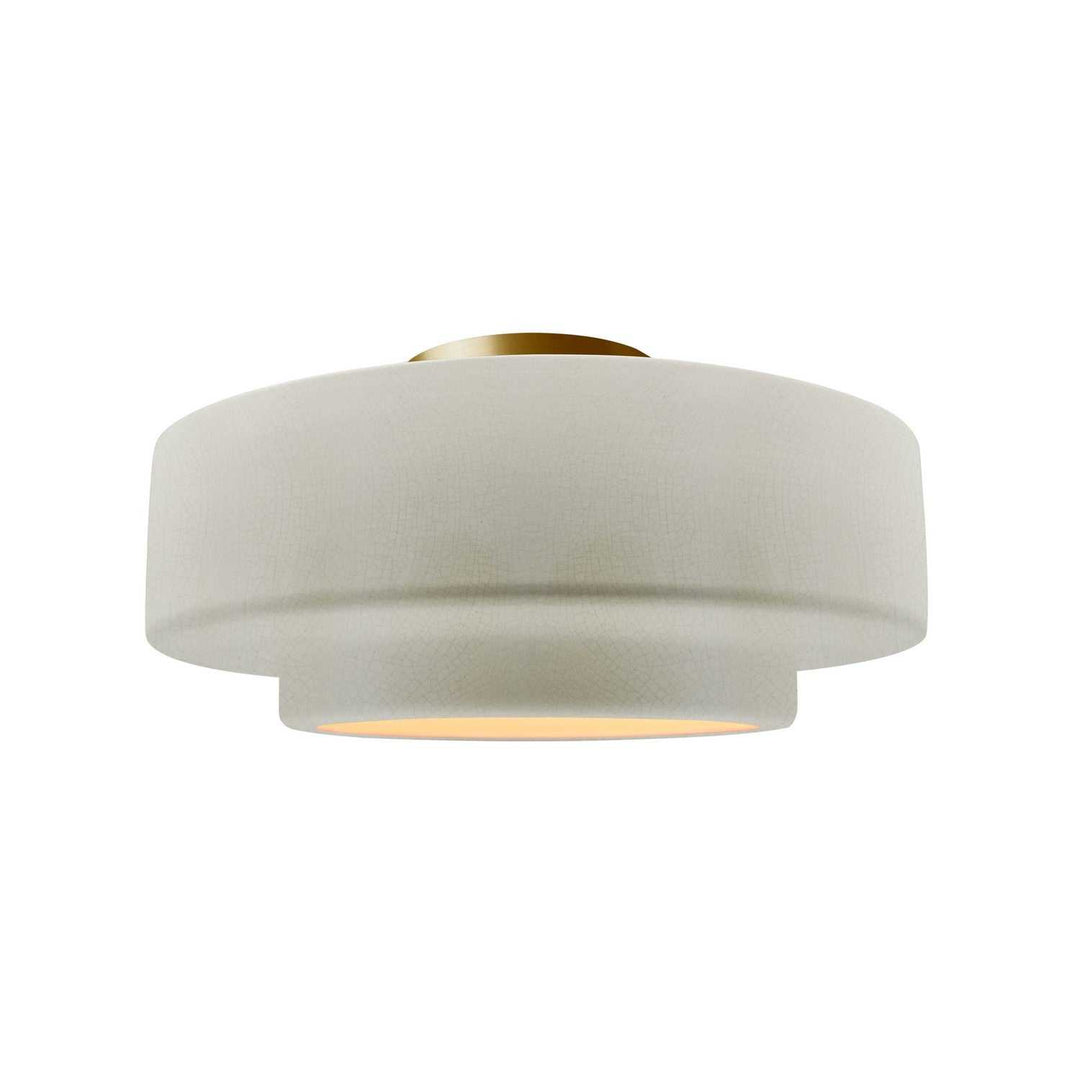 Radiance One Light Semi-Flush Mount in White Crackle Justice Designs