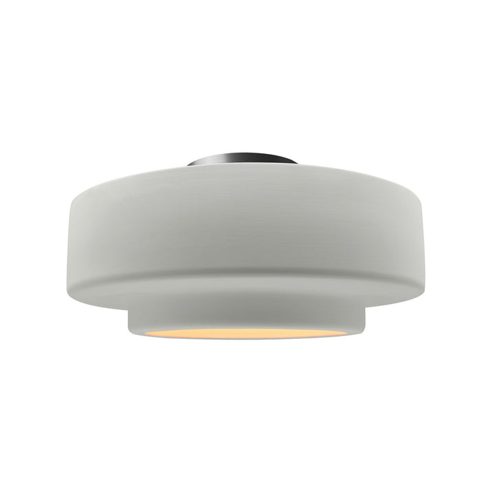 Justice Designs - CER-6363-MAT-NCKL - One Light Semi-Flush Mount - Radiance - Matte White