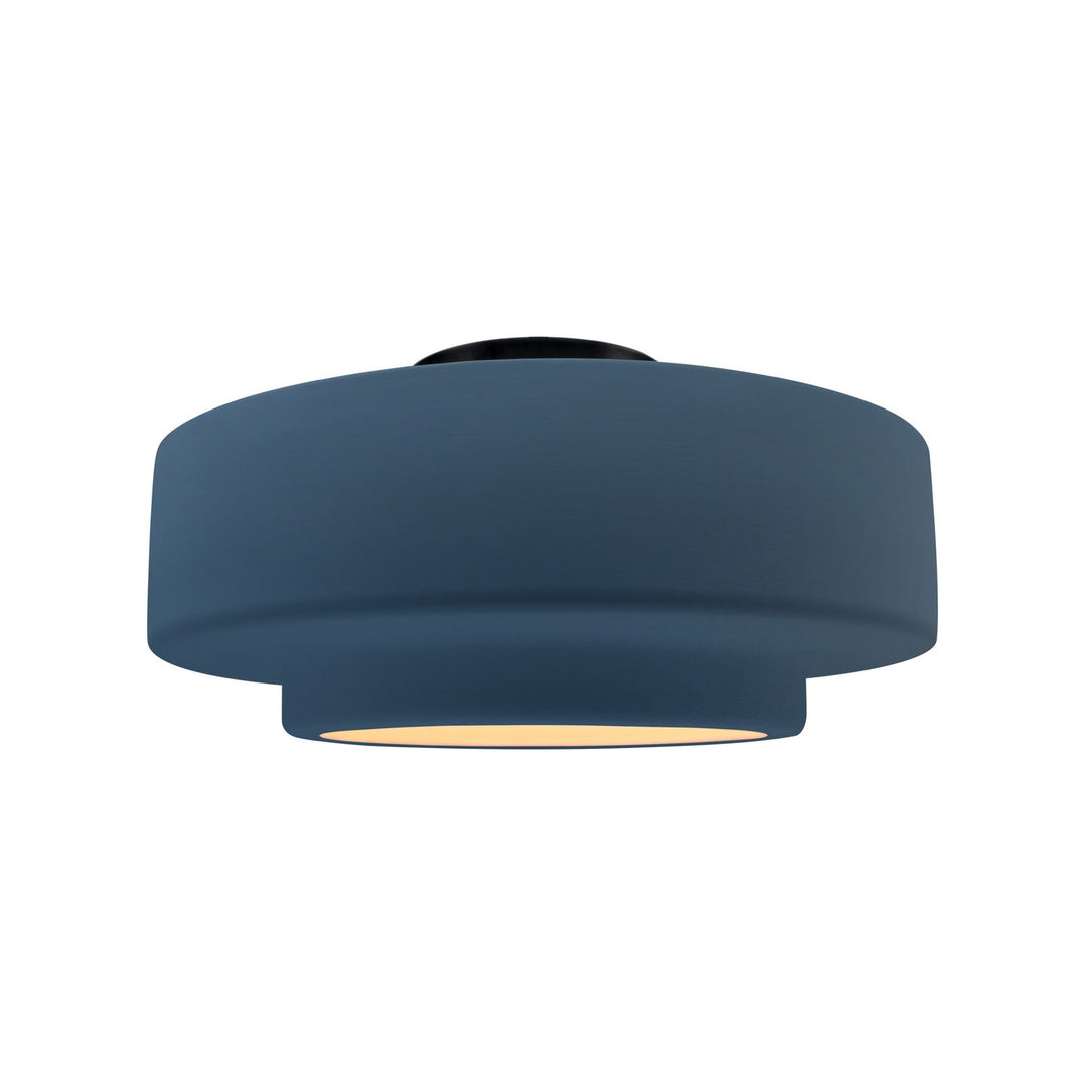 Justice Designs - CER-6363-MID-MBLK - One Light Semi-Flush Mount - Radiance - Midnight Sky