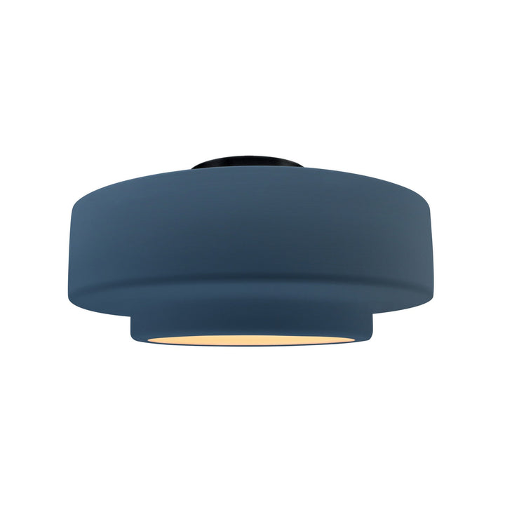 Justice Designs - CER-6363-MID-MBLK - One Light Semi-Flush Mount - Radiance - Midnight Sky