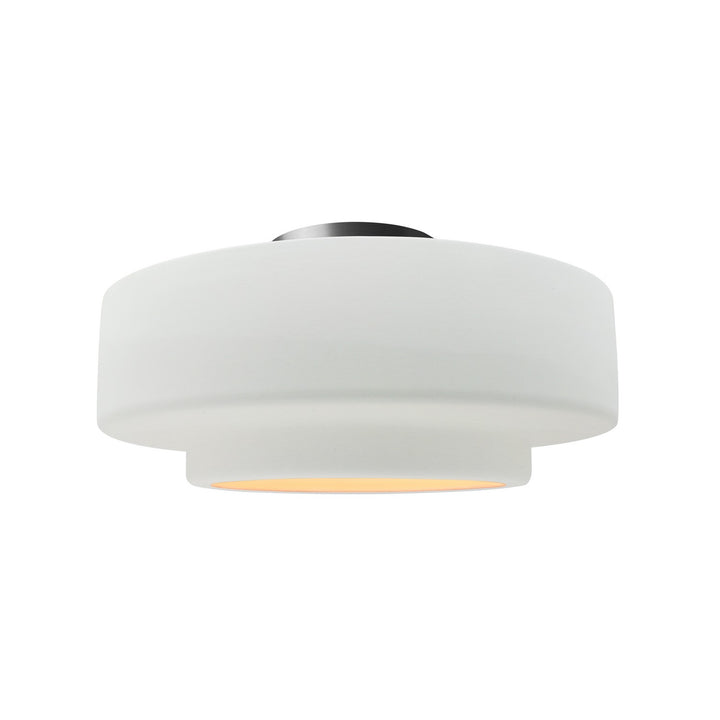 Justice Designs - CER-6363-WHT-NCKL - One Light Semi-Flush Mount - Radiance - Gloss White
