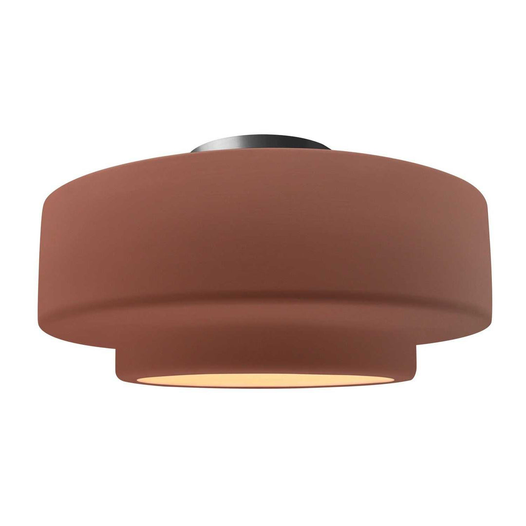 Radiance One Light Semi-Flush Mount in Canyon Clay Justice Designs