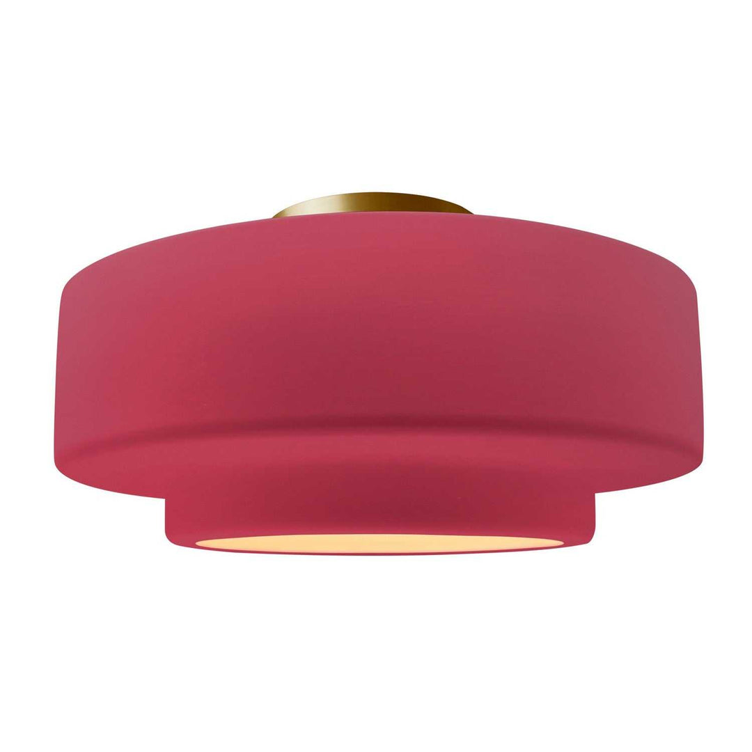 Radiance One Light Semi-Flush Mount in Cerise Justice Designs