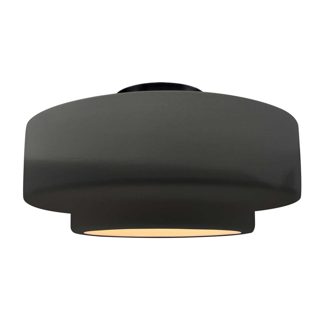 Radiance One Light Semi-Flush Mount in Gloss Grey Justice Designs