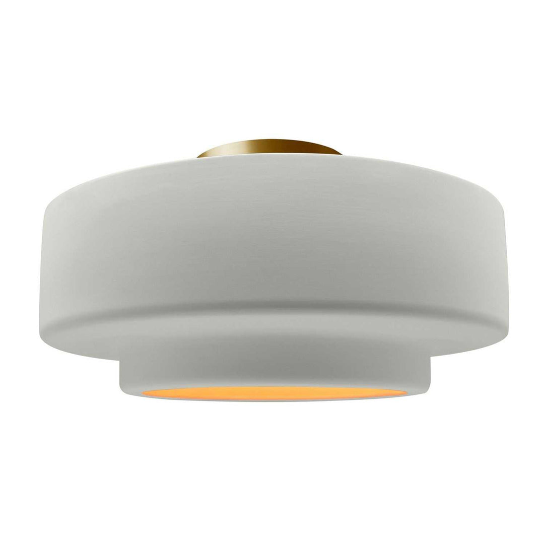 Radiance One Light Semi-Flush Mount in Matte White w/ Champagne Gold Justice Designs