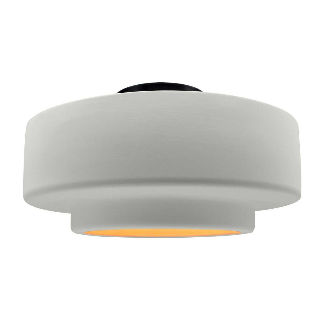 Radiance One Light Semi-Flush Mount in Matte White w/ Champagne Gold Justice Designs