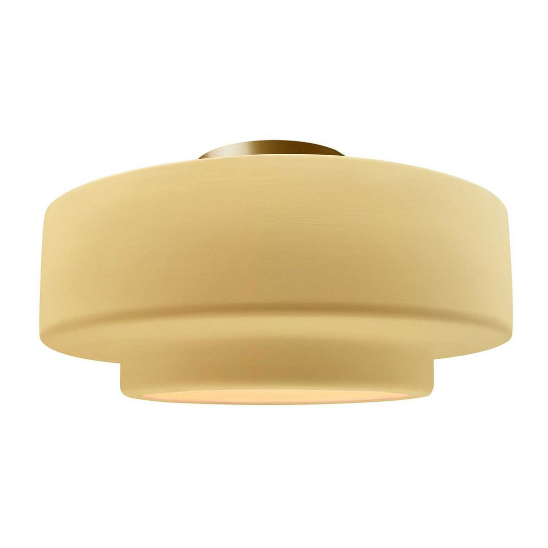 Radiance One Light Semi-Flush Mount in Muted Yellow Justice Designs