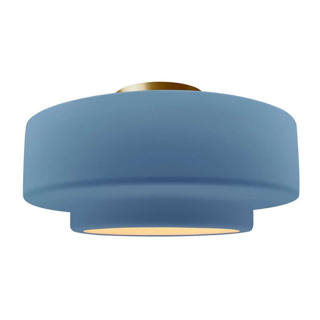 Radiance One Light Semi-Flush Mount in Sky Blue Justice Designs