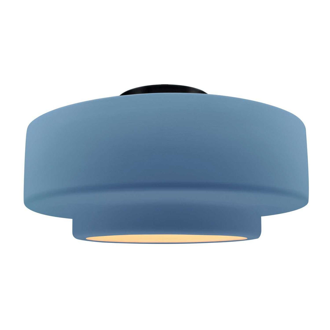 Radiance One Light Semi-Flush Mount in Sky Blue Justice Designs