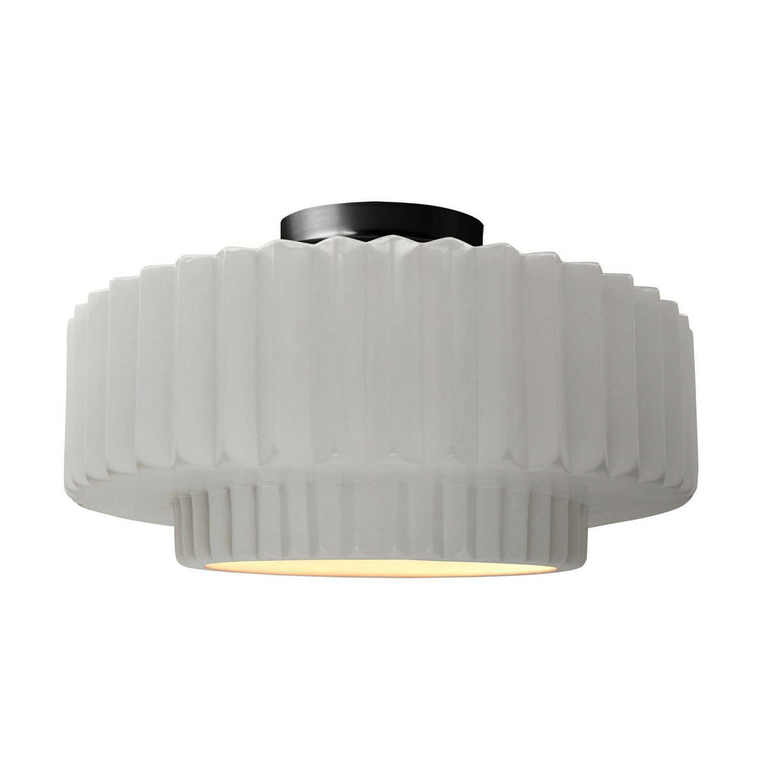 Radiance One Light Semi-Flush Mount in Bisque Justice Designs