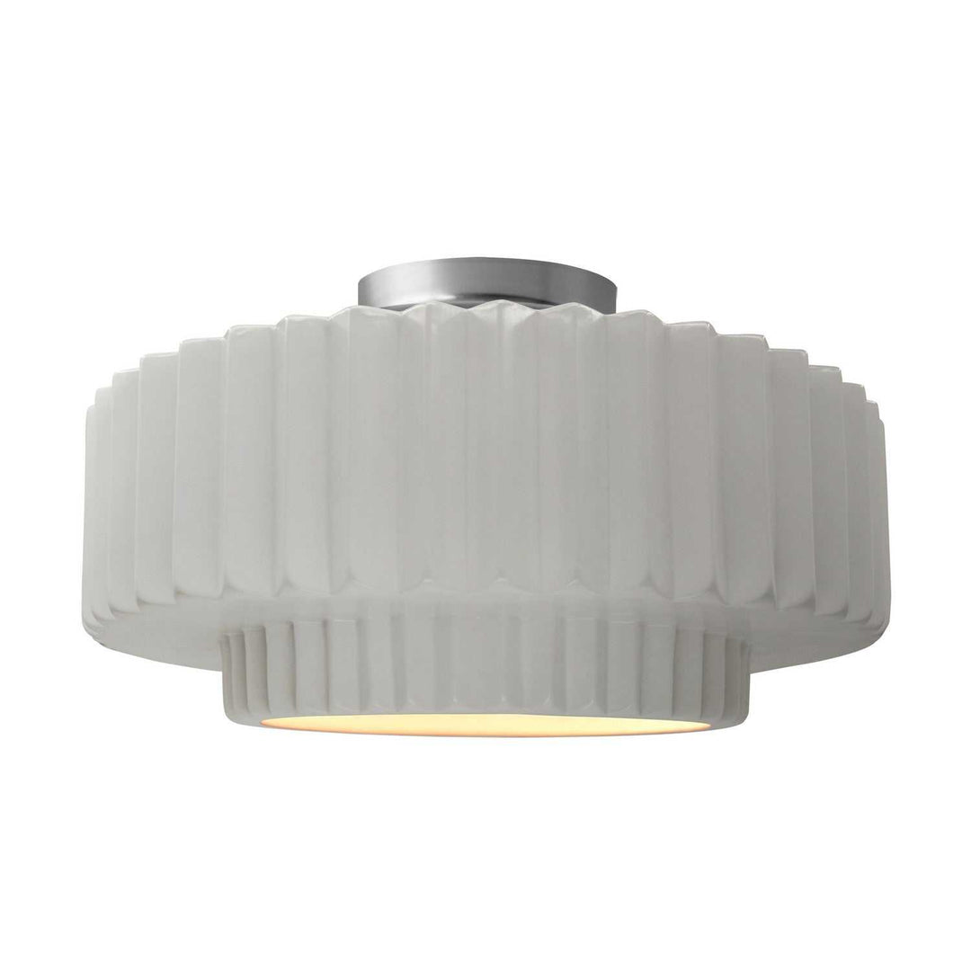 Radiance One Light Semi-Flush Mount in Bisque Justice Designs