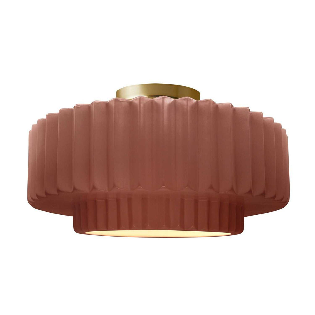 Radiance One Light Semi-Flush Mount in Canyon Clay Justice Designs
