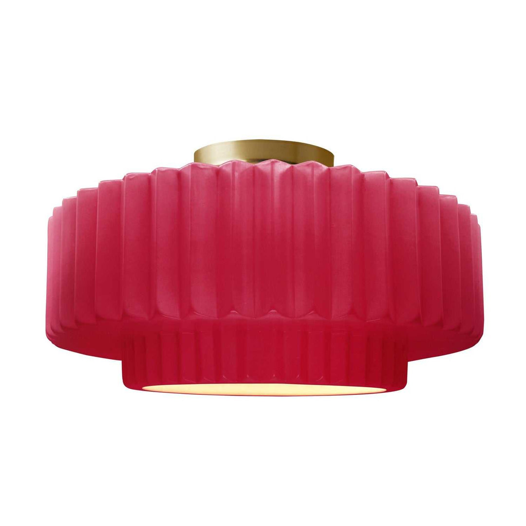 Radiance One Light Semi-Flush Mount in Cerise Justice Designs