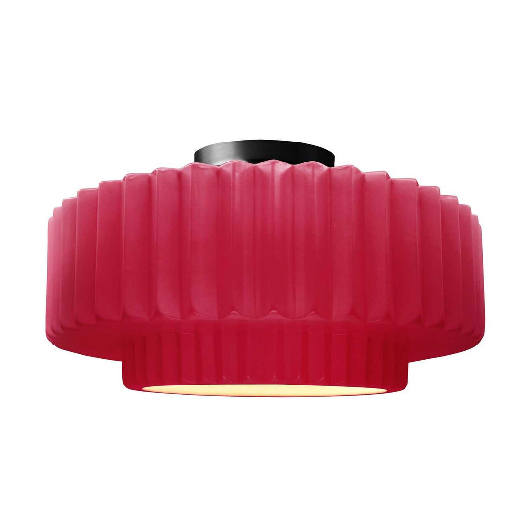 Radiance One Light Semi-Flush Mount in Cerise Justice Designs