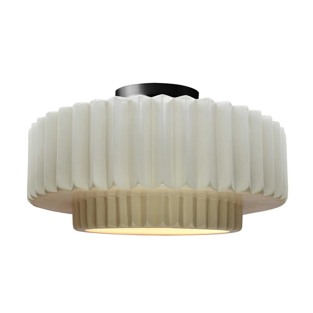 Radiance One Light Semi-Flush Mount in Matte White Justice Designs