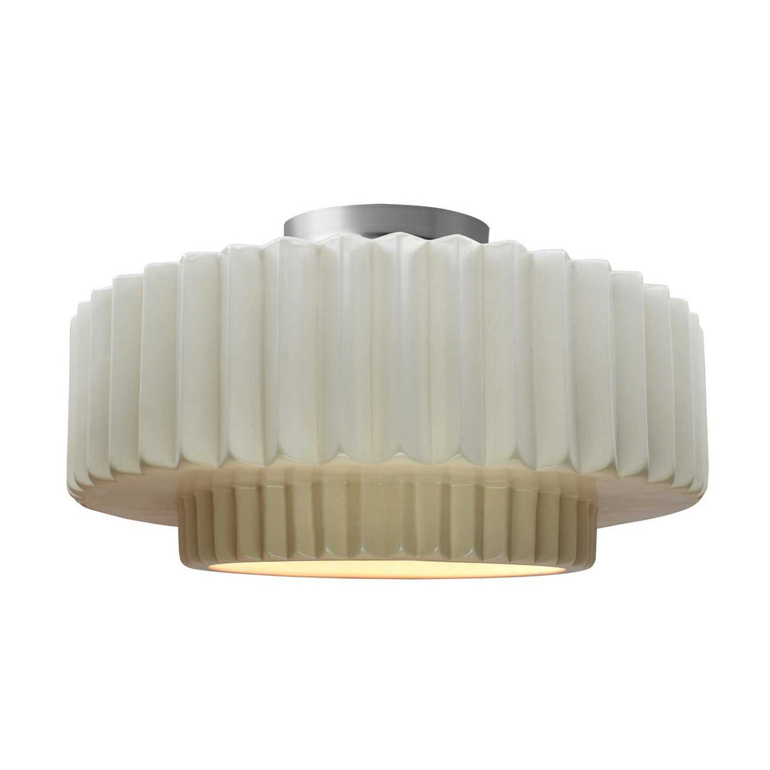 Radiance One Light Semi-Flush Mount in Matte White Justice Designs