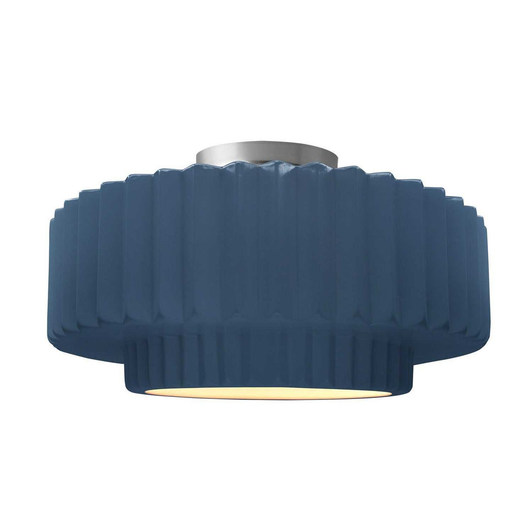 Radiance One Light Semi-Flush Mount in Midnight Sky Justice Designs