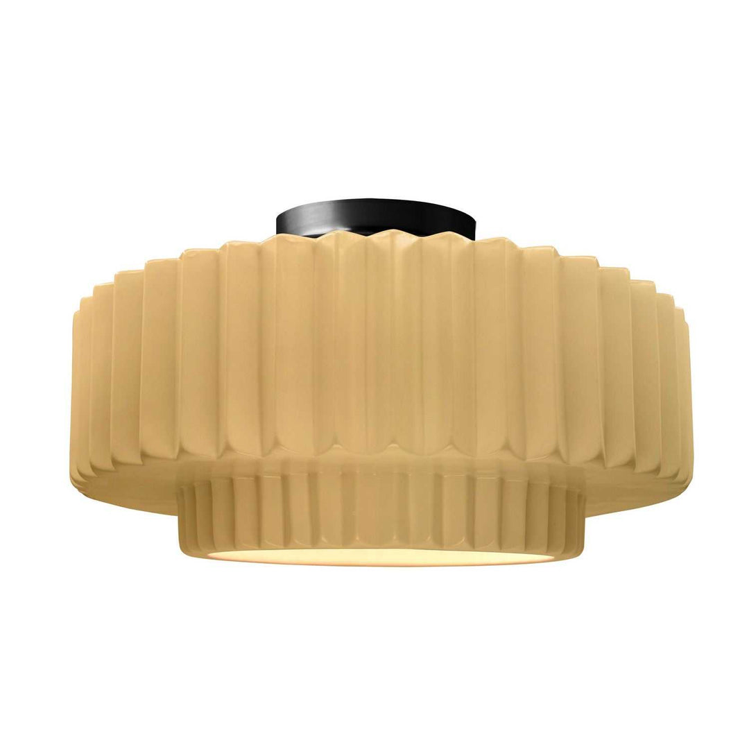 Radiance One Light Semi-Flush Mount in Muted Yellow Justice Designs