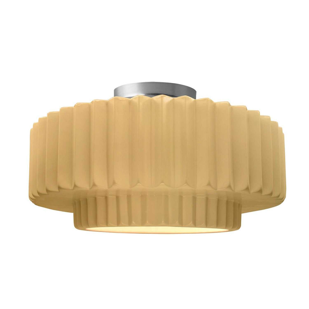 Radiance One Light Semi-Flush Mount in Muted Yellow Justice Designs