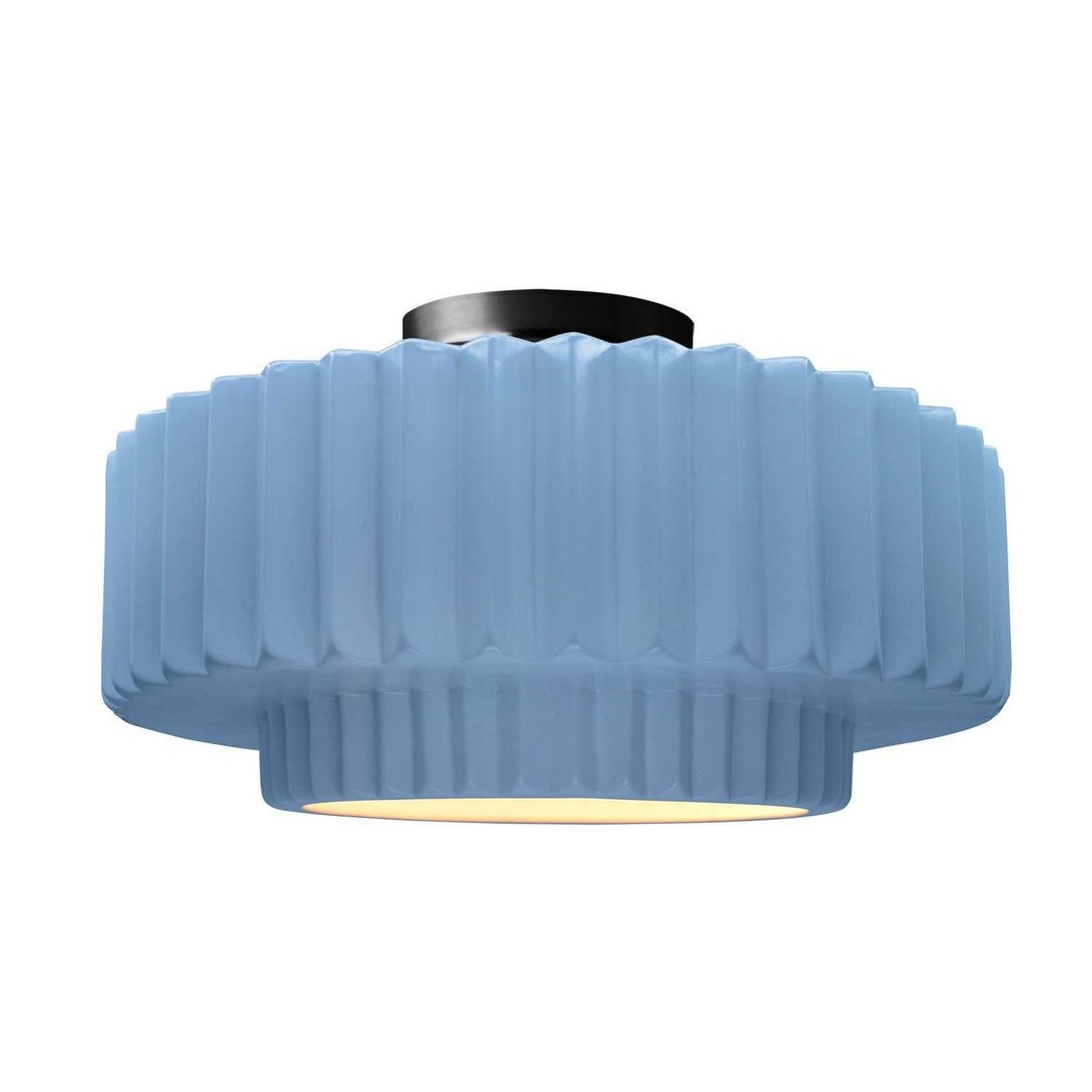 Radiance One Light Semi-Flush Mount in Sky Blue Justice Designs