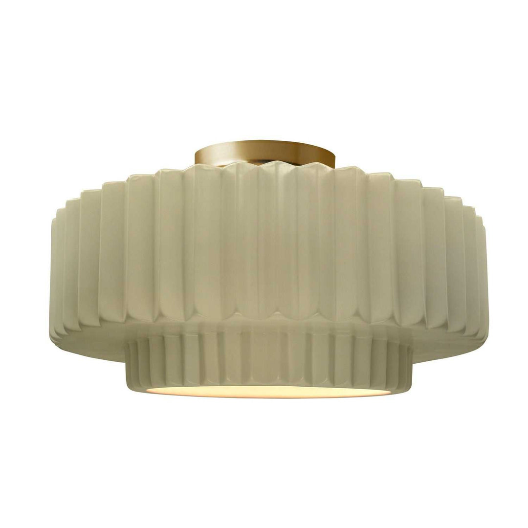 Radiance One Light Semi-Flush Mount in Vanilla (Gloss) Justice Designs