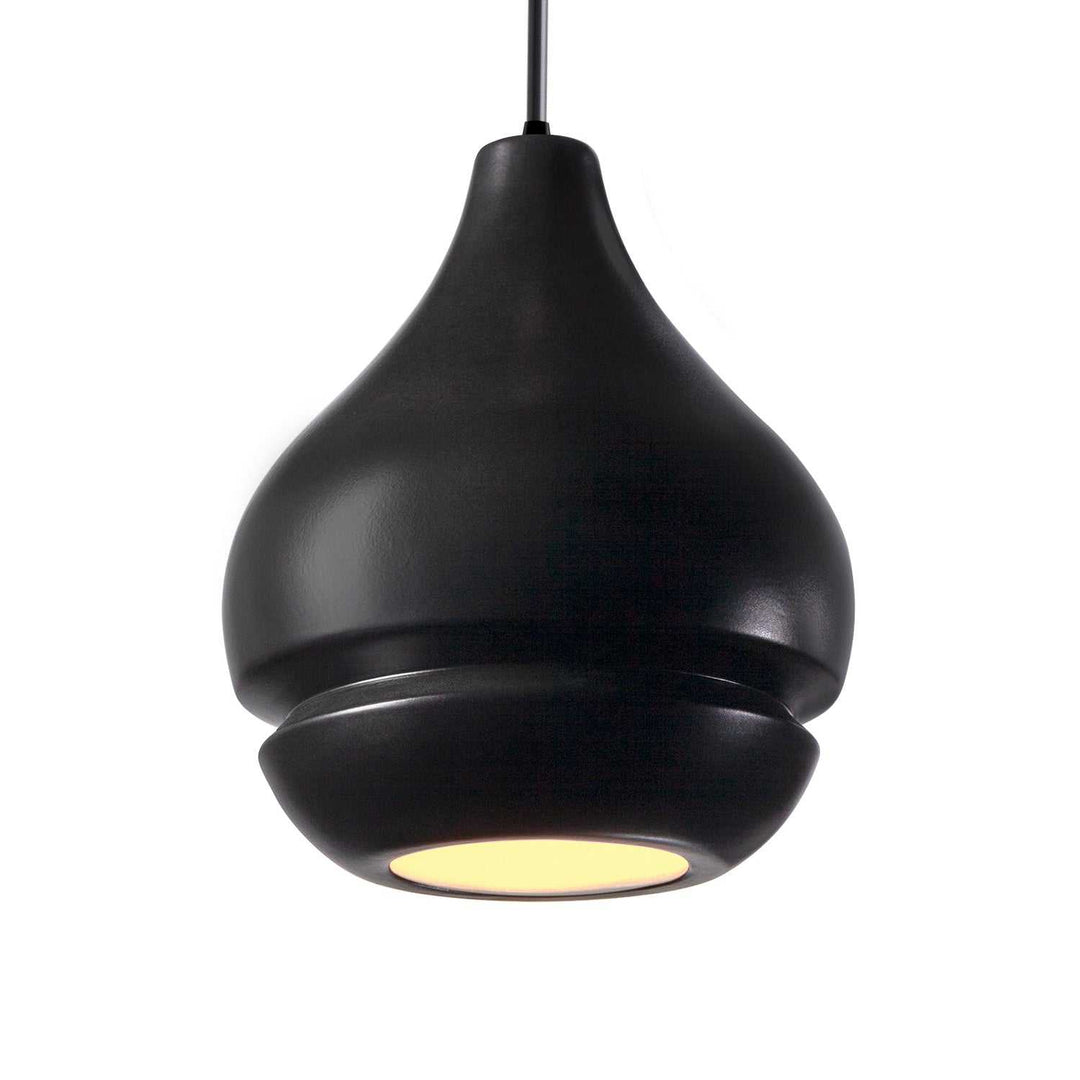 Radiance One Light Pendant in Carbon - Matte Black Justice Designs