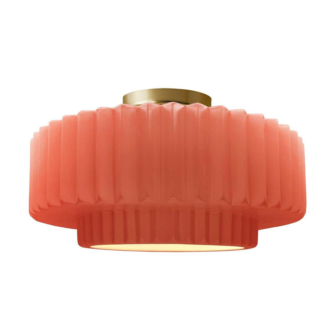 Radiance One Light Semi-Flush Mount in Gloss Blush Justice Designs